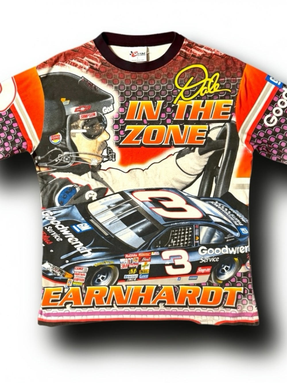 #3 Dale Earnhardt Sr. 90’s Vintage All Over Print The Intimidator NASCAR Large